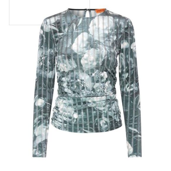 STINE GOYA VANESSA BLOUS METALIZED PEONIES Size S - Picture 6 of 15